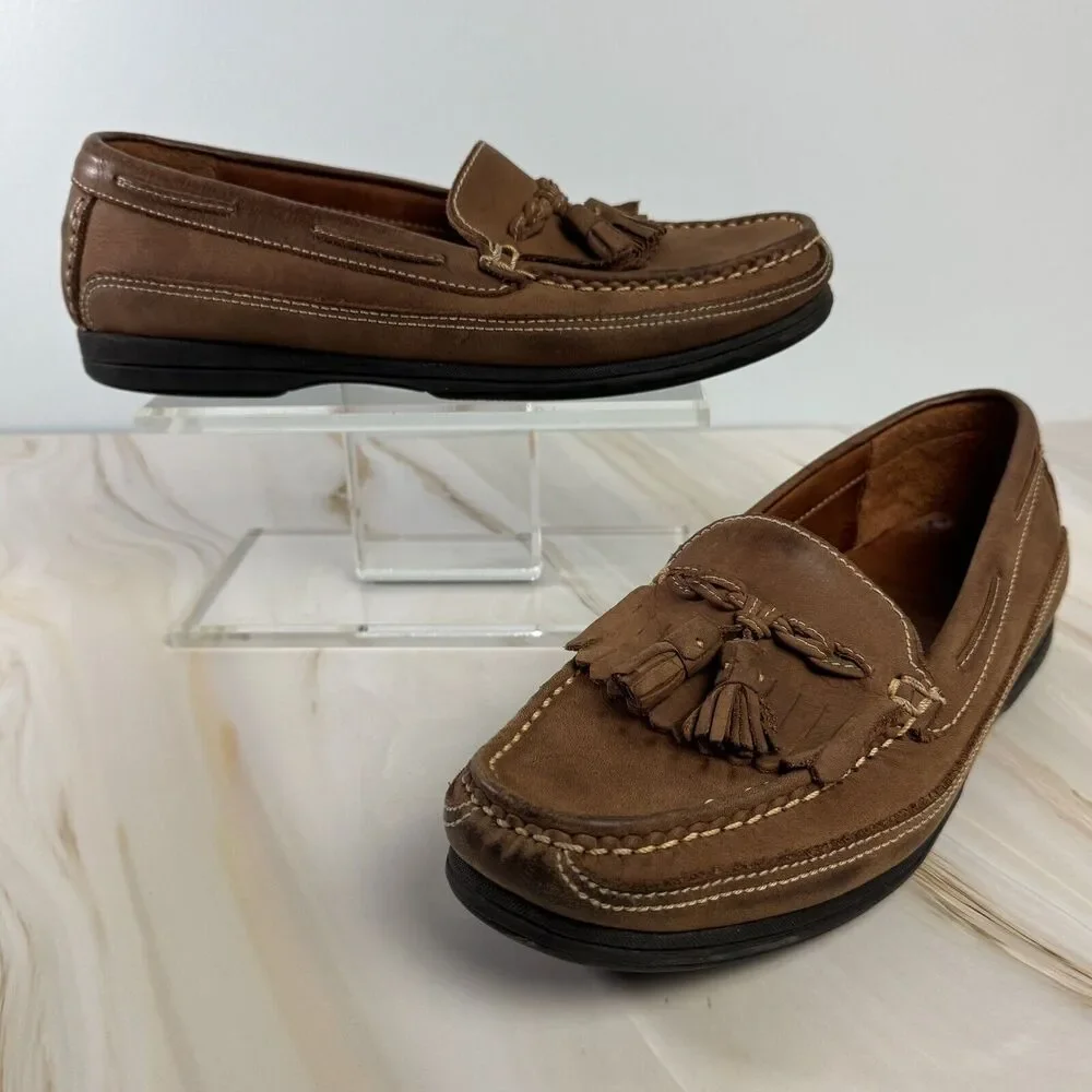 Dockers Men's Shoes Brown Suede Sz 9M Tasseled Loafer Slip-On Casual 90-7037 EUC